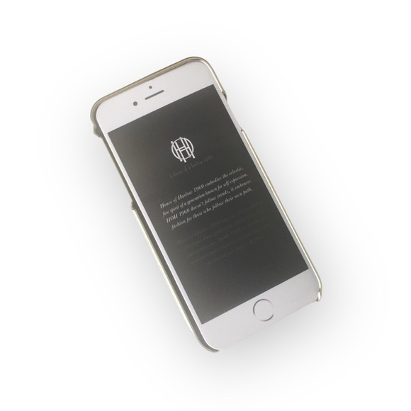new House of Harlow 1960 ☏ Logo iPhone 6 / 7 / 8 Case ☏ Grey + Gold Metallic ☏ - Picture 10 of 13